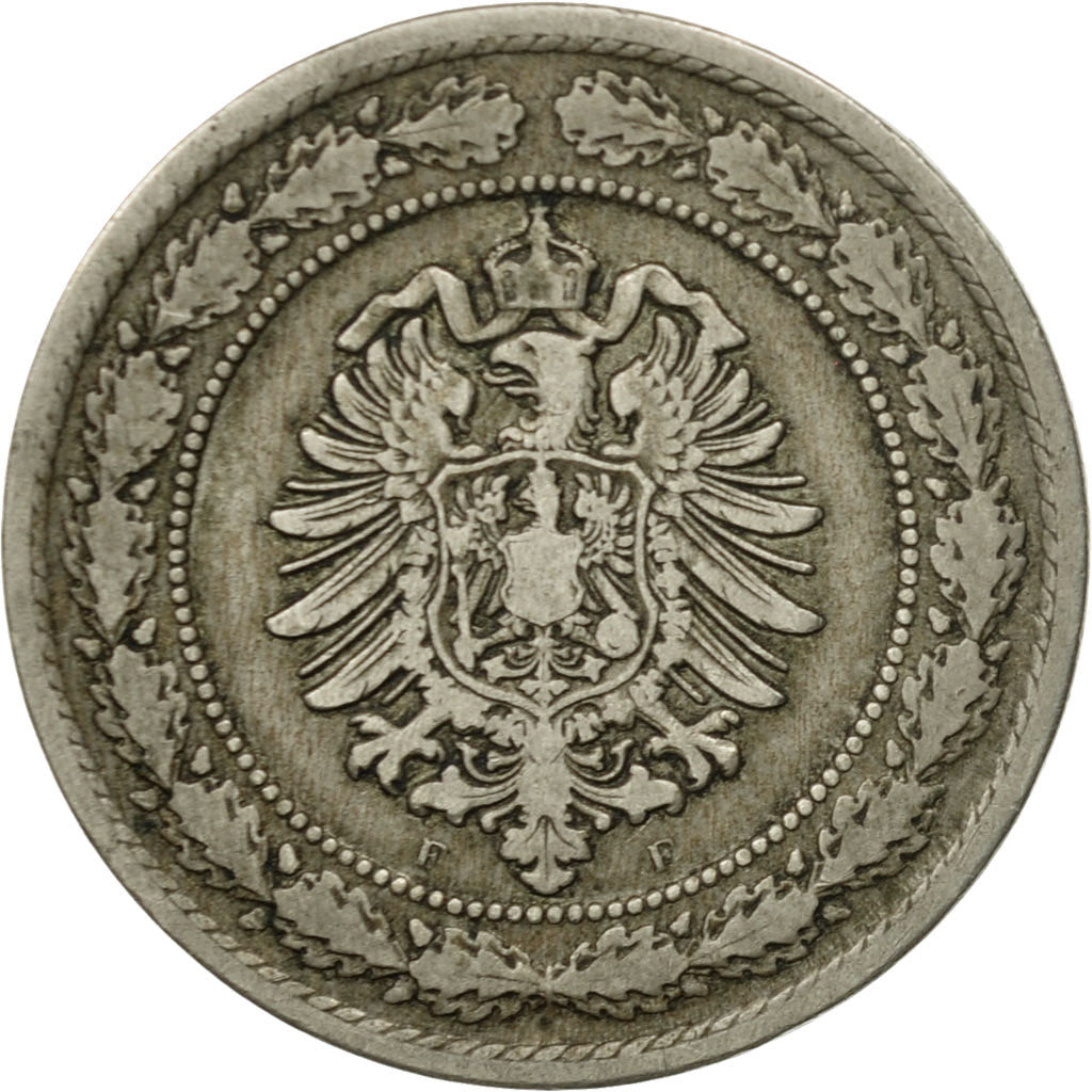 Coin, GERMANY - EMPIRE, Wilhelm I, 20 Pfennig, 1888, Stuttgart, EF(40-45)