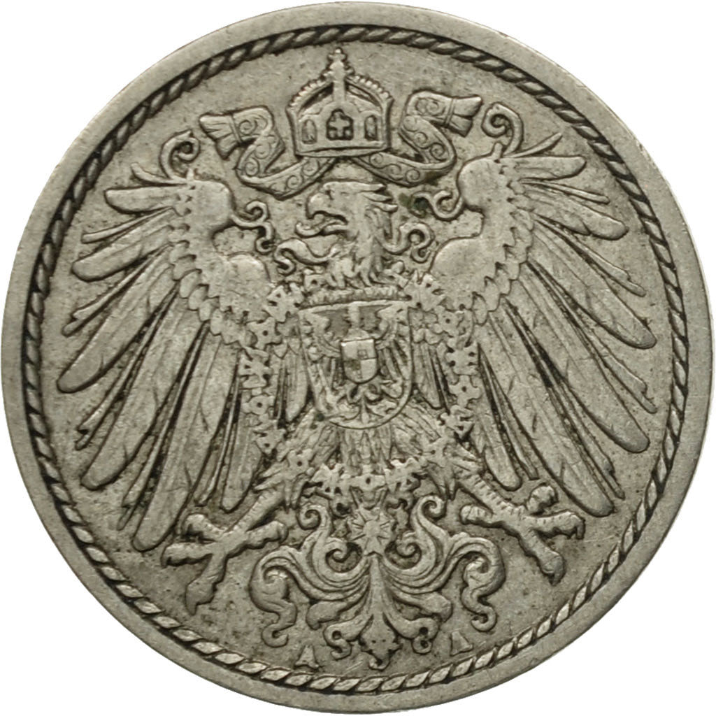 Coin, GERMANY - EMPIRE, Wilhelm II, 5 Pfennig, 1912, Berlin, EF(40-45)