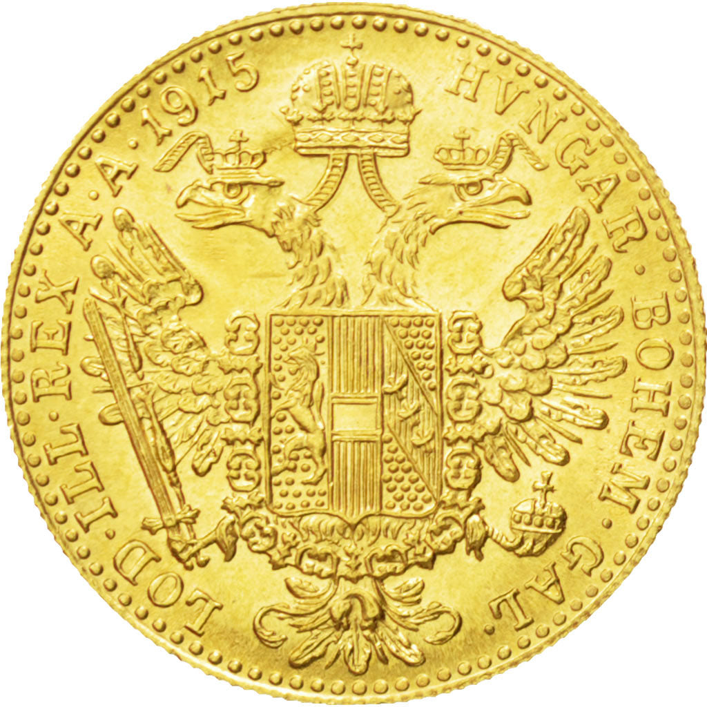 AUSTRIA, Ducat, 1915, KM #2267, MS(63), Gold, 3.50