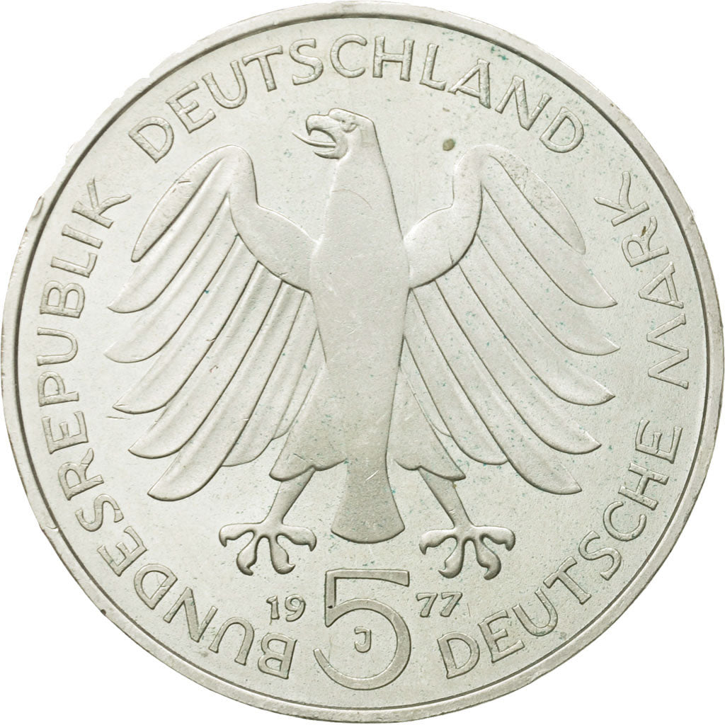Moneta, GERMANIA - REPUBBLICA FEDERALE, 5 Mark, 1977, Hamburg, Germany, SPL