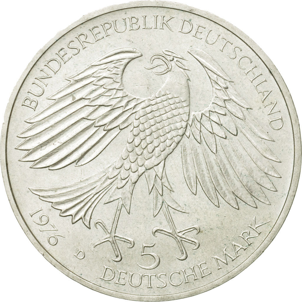 Coin, GERMANY - FEDERAL REPUBLIC, 5 Mark, 1976, Munich, Germany, MS(63), Silver