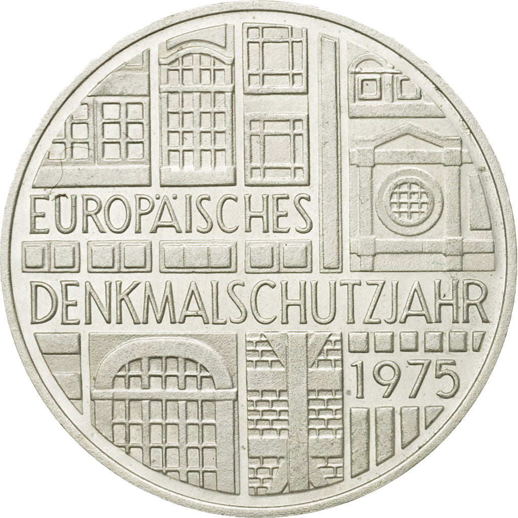 Coin, GERMANY - FEDERAL REPUBLIC, 5 Mark, 1975, Stuttgart, Germany, MS(63)