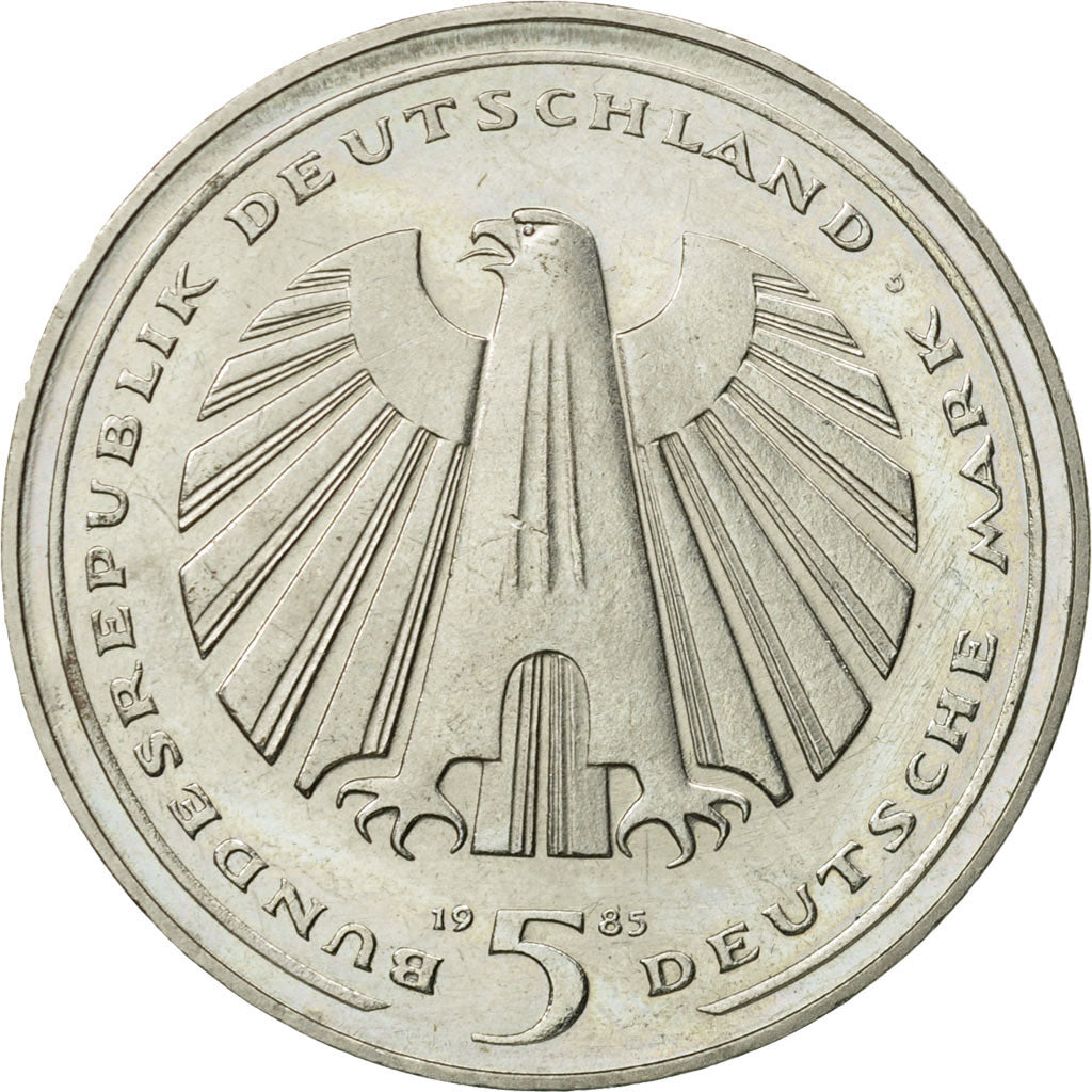 Coin, GERMANY - FEDERAL REPUBLIC, 5 Mark, 1985, Karlsruhe, Germany, MS(63)