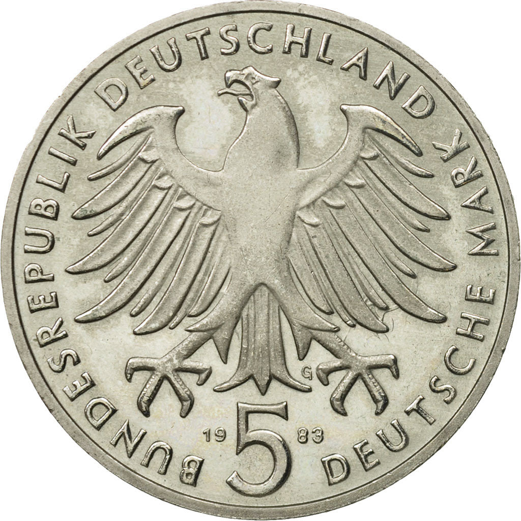 Coin, GERMANY - FEDERAL REPUBLIC, 5 Mark, 1983, Karlsruhe, Germany, MS(63)