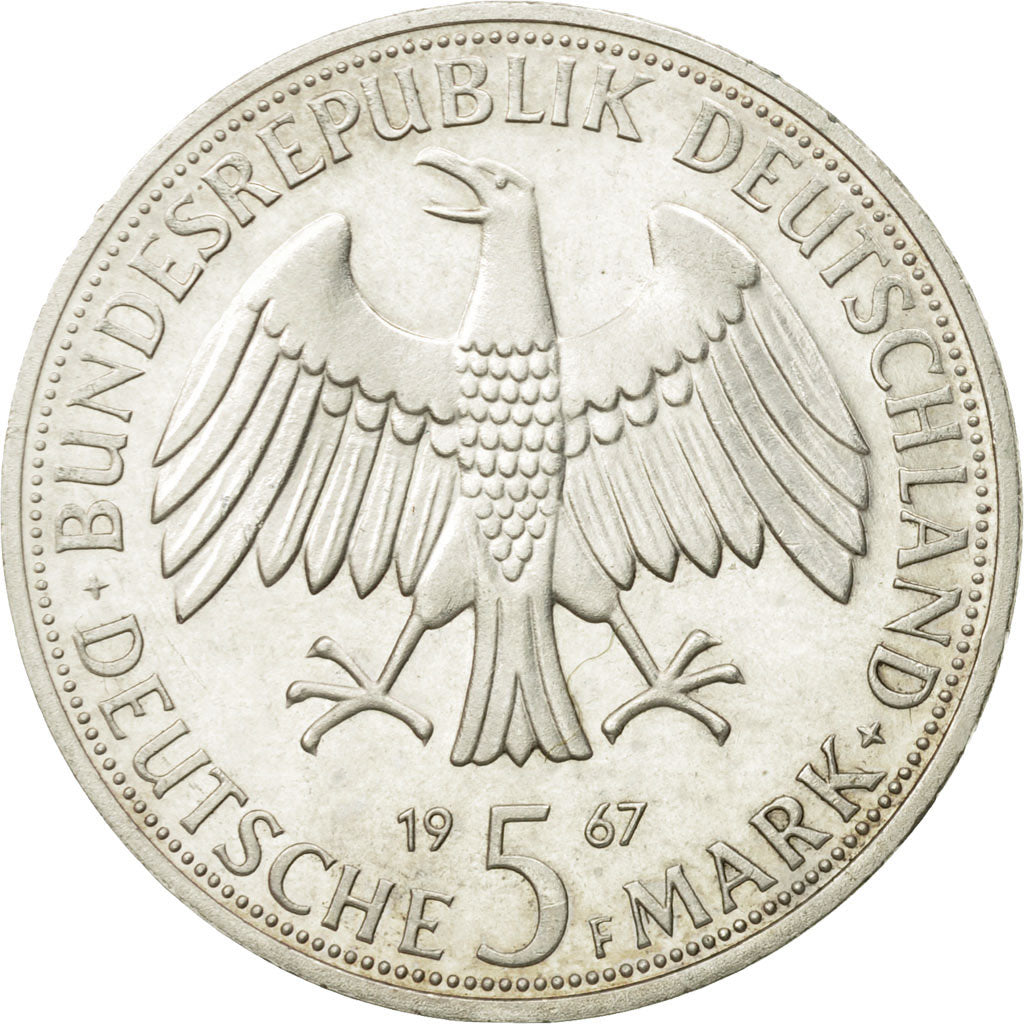 Coin, GERMANY - FEDERAL REPUBLIC, 5 Mark, 1967, Stuttgart, Germany, MS(63)