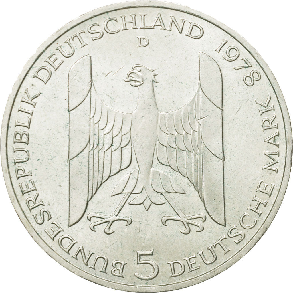 Coin, GERMANY - FEDERAL REPUBLIC, 5 Mark, 1978, Munich, Germany, MS(63), Silver
