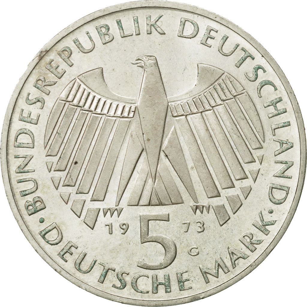 Coin, GERMANY - FEDERAL REPUBLIC, 5 Mark, 1973, Karlsruhe, Germany, MS(63)