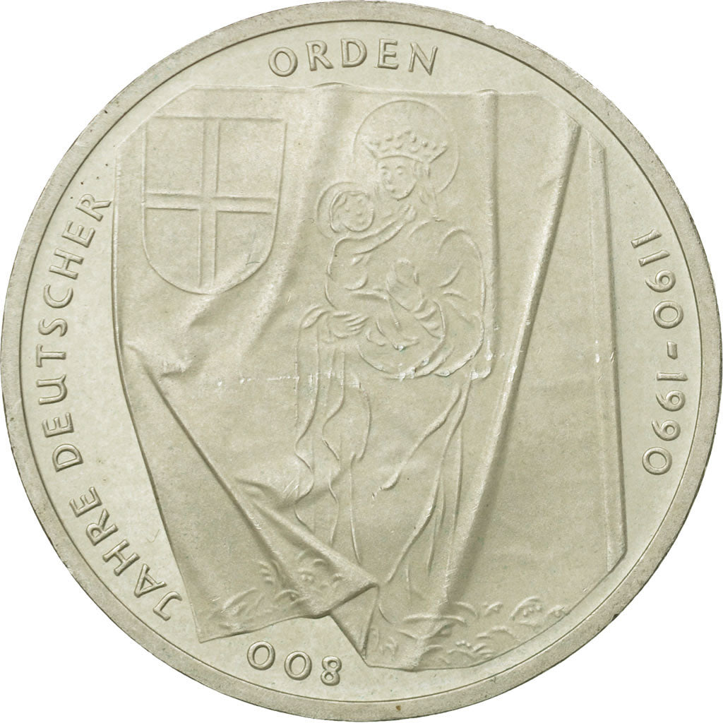 Coin, GERMANY - FEDERAL REPUBLIC, 10 Mark, 1990, Hamburg, Germany, MS(63)