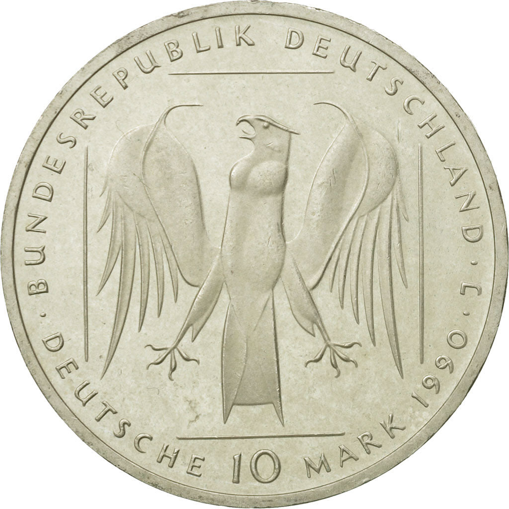 Coin, GERMANY - FEDERAL REPUBLIC, 10 Mark, 1990, Hamburg, Germany, MS(63)
