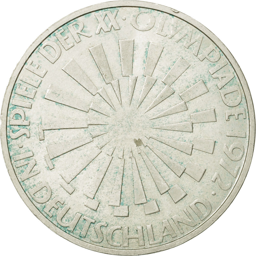 Monnaie, République fédérale allemande, 10 Mark, 1972, Hamburg, SUP, Argent