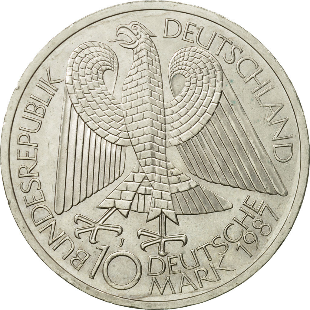 Coin, GERMANY - FEDERAL REPUBLIC, 10 Mark, 1987, Hamburg, Germany, MS(63)