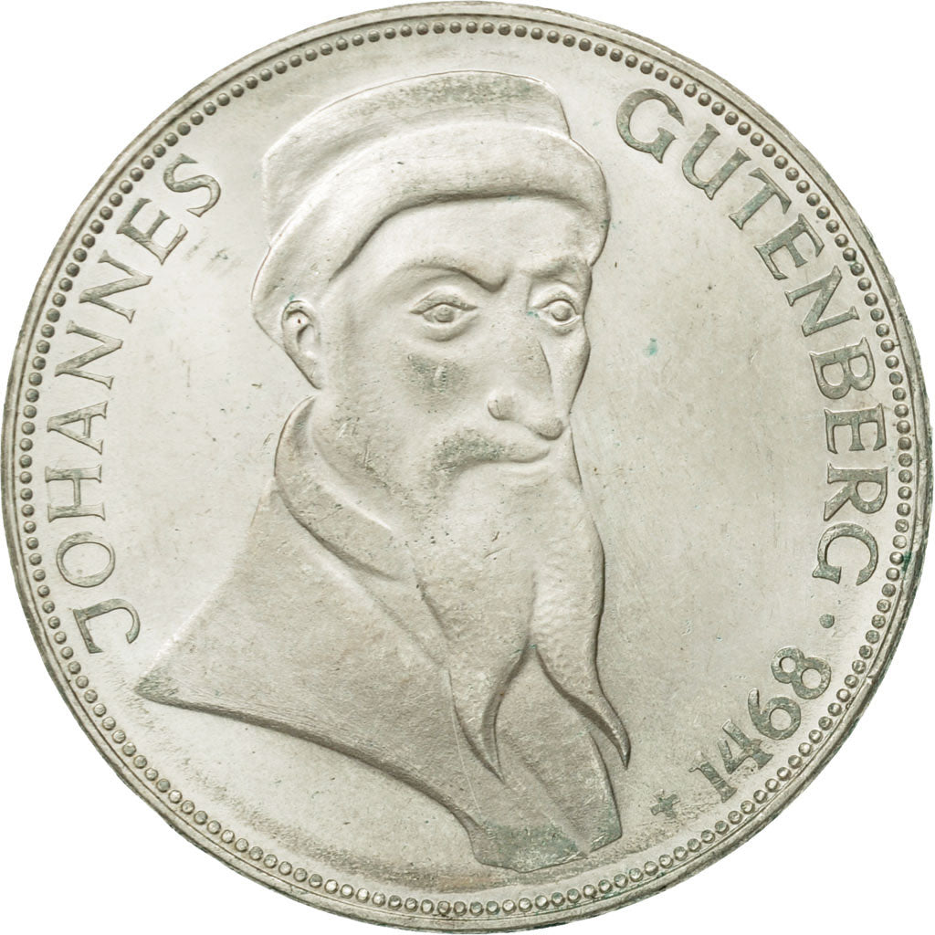 Coin, GERMANY - FEDERAL REPUBLIC, 5 Mark, 1968, Karlsruhe, Germany, MS(63)