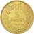 Moneta, Francja, Lavrillier, 5 Francs, 1940, AU(55-58), Aluminium-Brąz