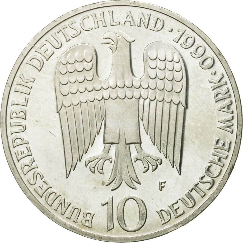 Coin, GERMANY - FEDERAL REPUBLIC, 10 Mark, 1990, Stuttgart, Germany, MS(63)