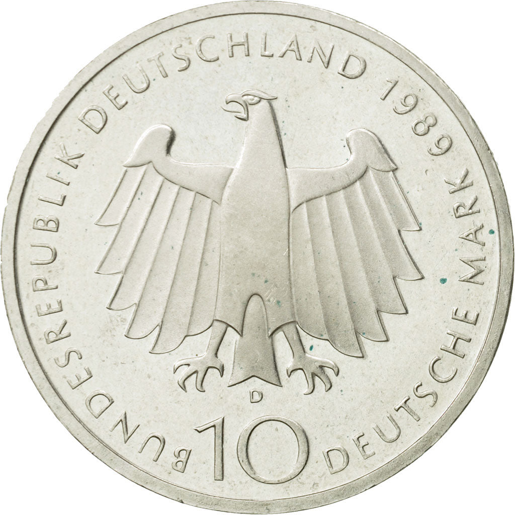 Coin, GERMANY - FEDERAL REPUBLIC, 10 Mark, 1989, Munich, Germany, MS(63)