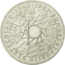 Münze, Bundesrepublik Deutschland, 10 Mark, 1989, Karlsruhe, Germany, UNZ