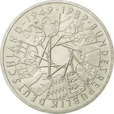 Coin, GERMANY - FEDERAL REPUBLIC, 10 Mark, 1989, Karlsruhe, Germany, MS(63)