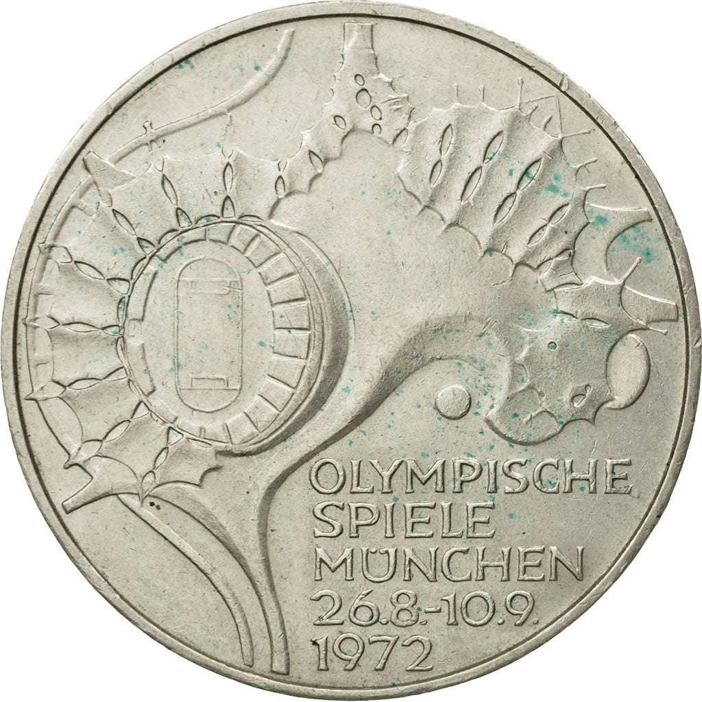 Moneta, GERMANIA - REPUBBLICA FEDERALE, 10 Mark, 1972, Munich, SPL, Argento