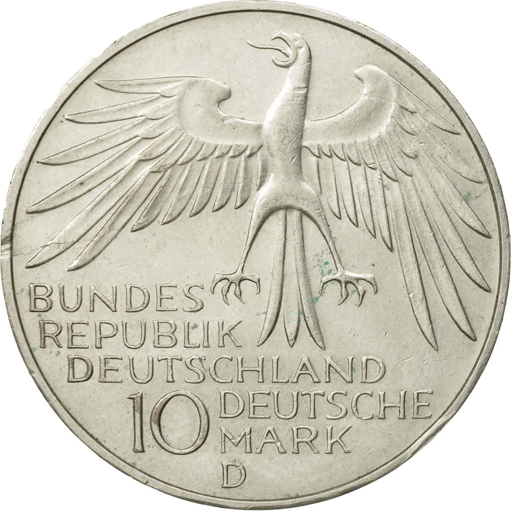 Moneta, GERMANIA - REPUBBLICA FEDERALE, 10 Mark, 1972, Munich, SPL, Argento