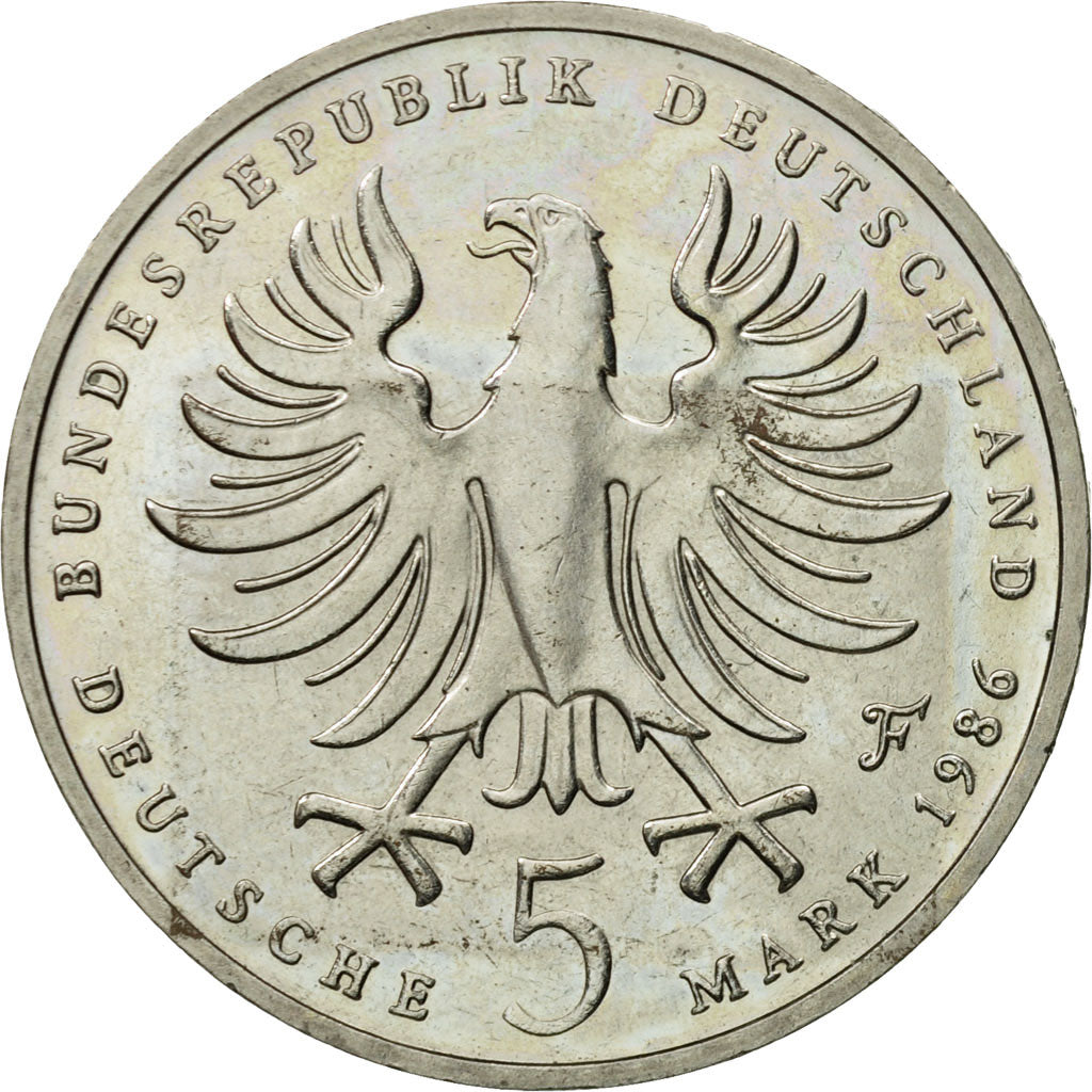 Coin, GERMANY - FEDERAL REPUBLIC, 5 Mark, 1986, Stuttgart, Germany, MS(63)