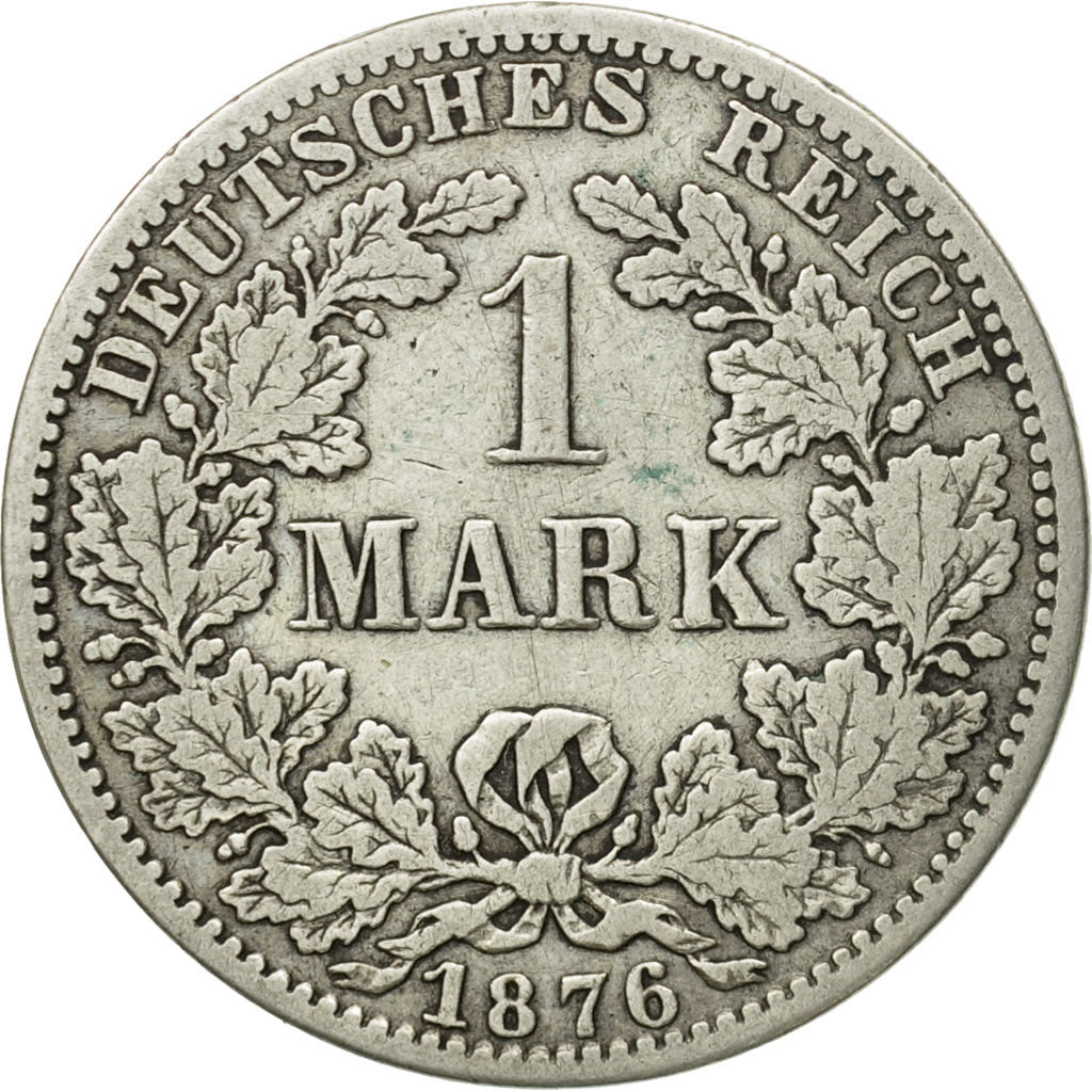 Coin, GERMANY - EMPIRE, Wilhelm I, Mark, 1876, Berlin, F(12-15), Silver, KM:7