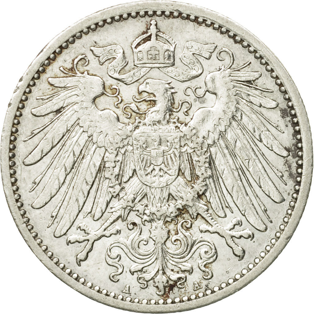 Coin, GERMANY - EMPIRE, Wilhelm II, Mark, 1914, Berlin, EF(40-45), Silver, KM:14