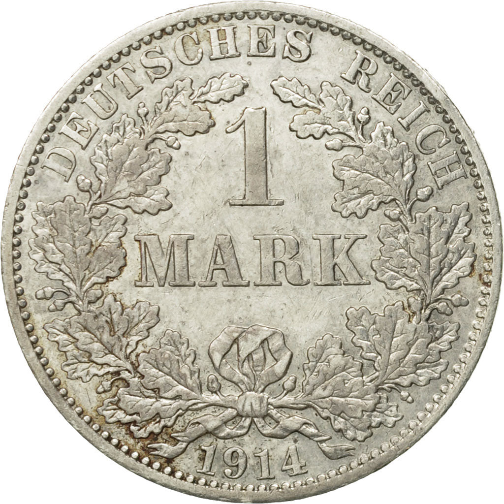 Coin, GERMANY - EMPIRE, Wilhelm II, Mark, 1914, Berlin, EF(40-45), Silver, KM:14