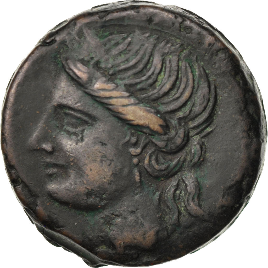 Carthage, Zeugitane, Tanit, 3 Shekel, Carthage, EF(40-45), Copper, 18.96