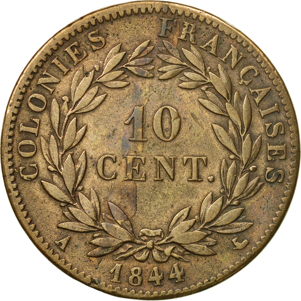 Coin, FRENCH COLONIES, Louis - Philippe, 10 Centimes, 1844, Paris, EF(40-45)