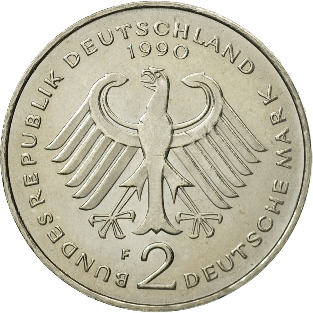 Coin, GERMANY - FEDERAL REPUBLIC, 2 Mark, 1990, Stuttgart, MS(60-62)