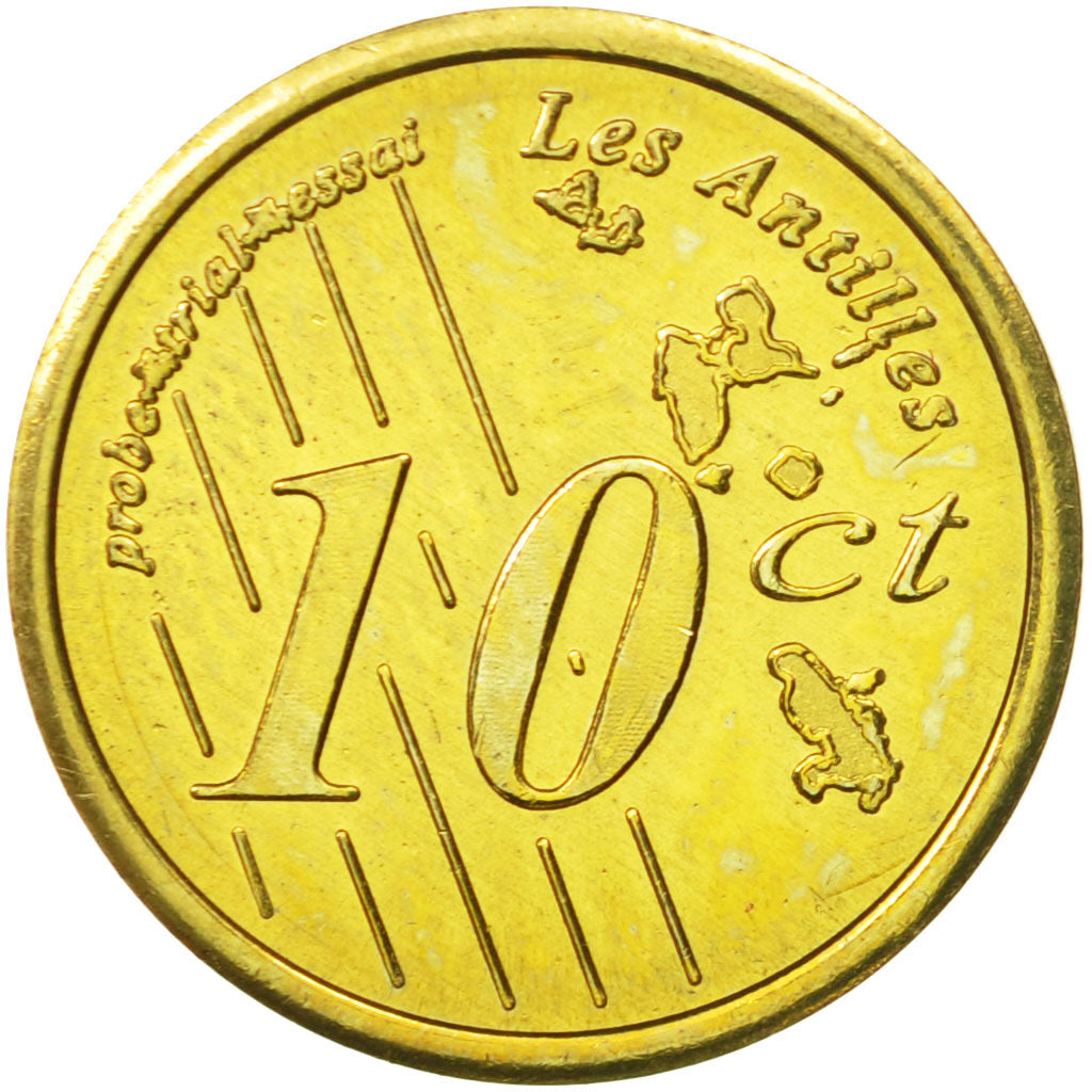 France, Medal, Essai 10 cents, 2005, MS(63), Brass