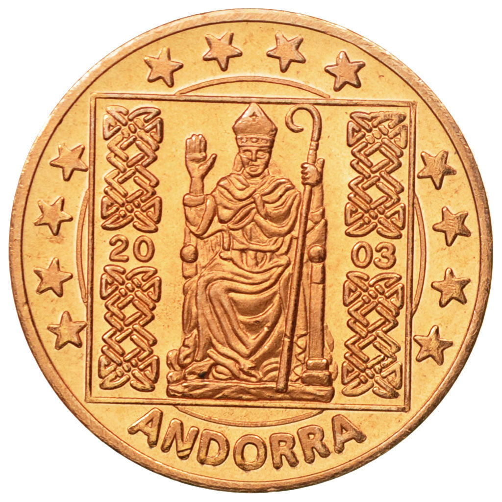 Andorra, Medal, Essai 2 cents, 2003, SC, Cobre