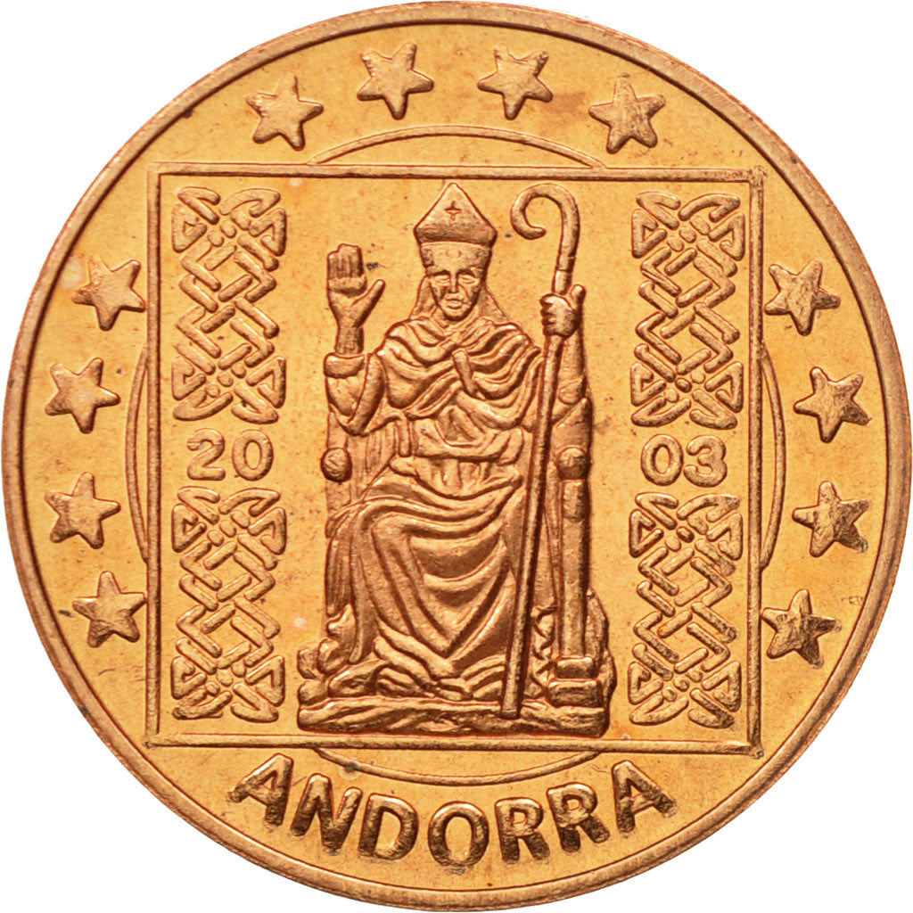 Andorra, Medal, Essai 5 cents, 2003, MS(63), Copper
