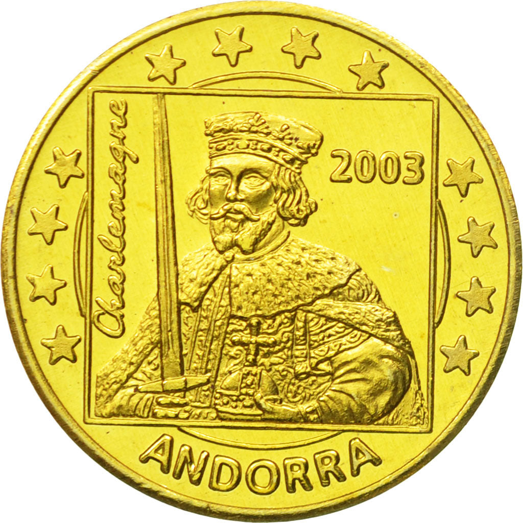 Andorra, Medal, Essai 10 cents, 2003, MS(63), Brass
