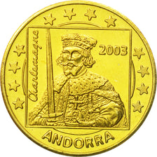 Andorra, Medal, Essai 10 cents, 2003, MS(63), Brass