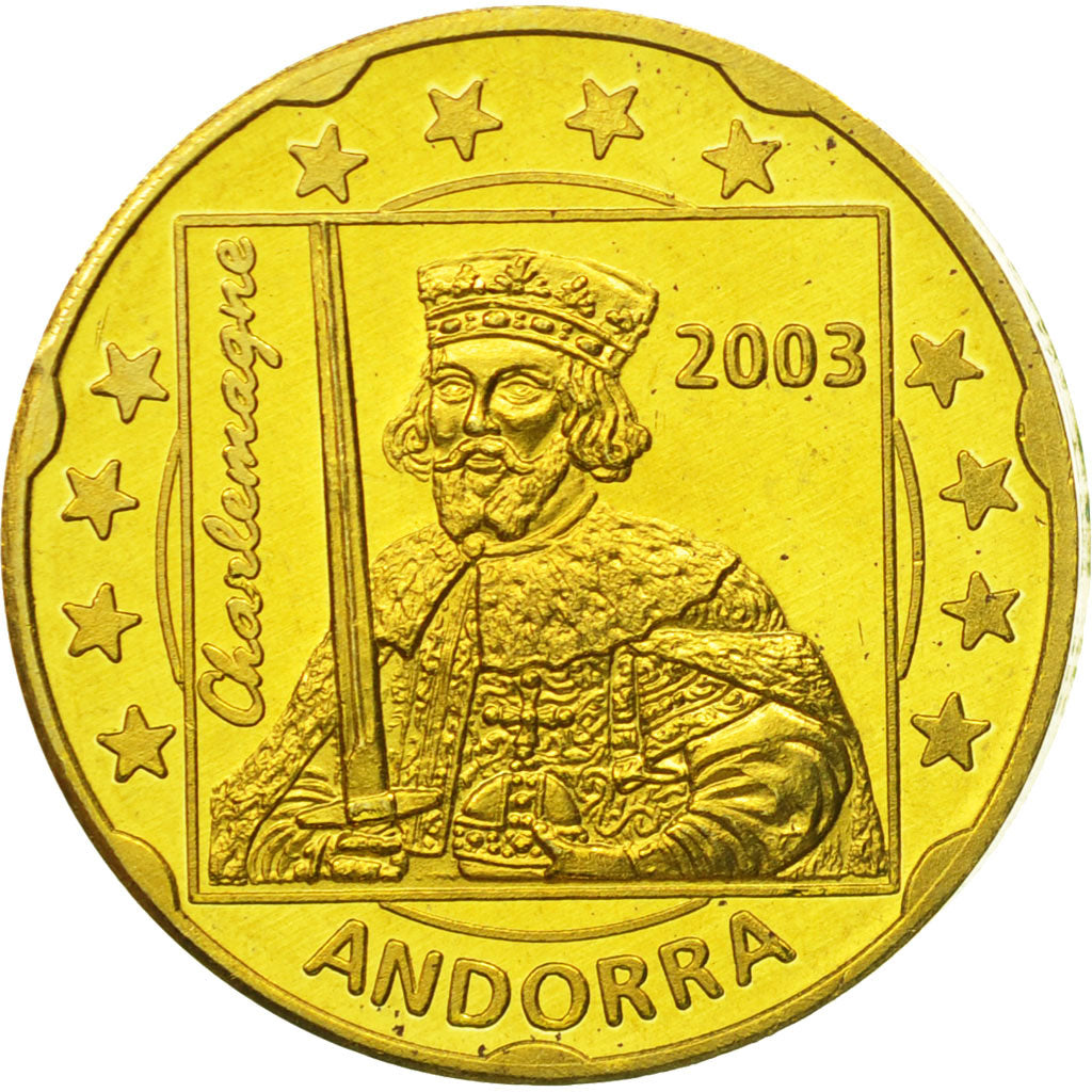 Andorra, Medal, Essai 20 cents, 2003, MS(63), Brass