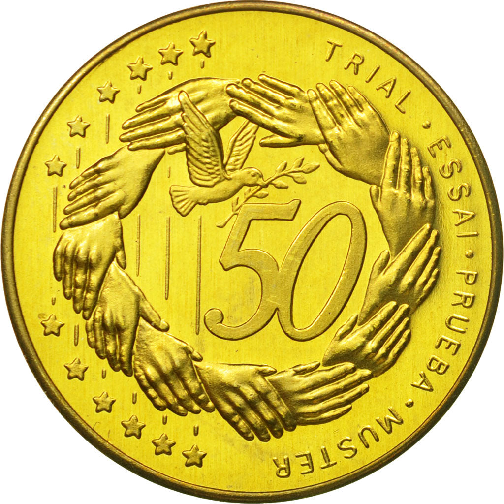 Andorra, Medal, Essai 50 cents, 2003, SPL, Laiton