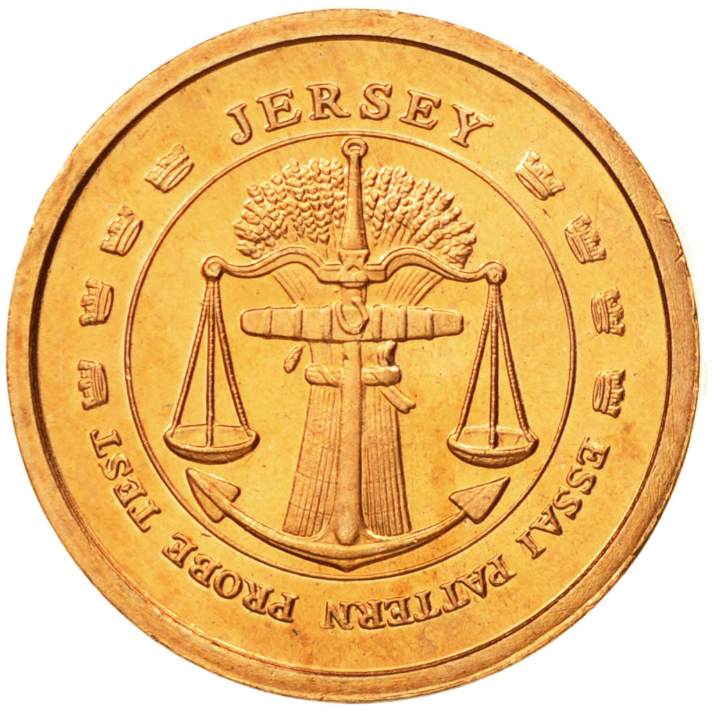 Jersey, Medal, Essai 2 cents, 2004, SPL, Rame