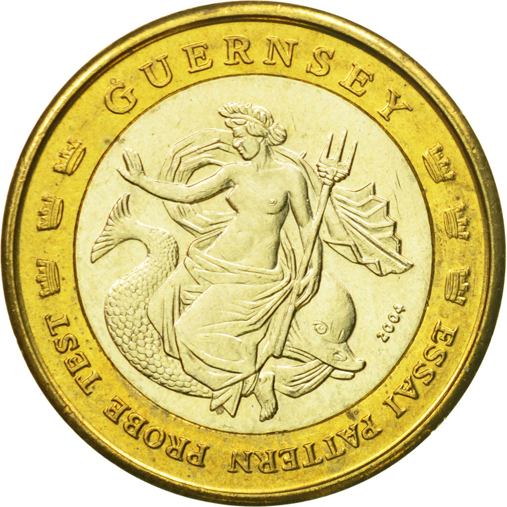 Guernsey, Medal, Essai 1 euro, 2004, SPL, Bi-Metallic