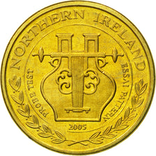 Irlandia, Medal, Essai 10 cents, 2005, MS(63), Mosiądz
