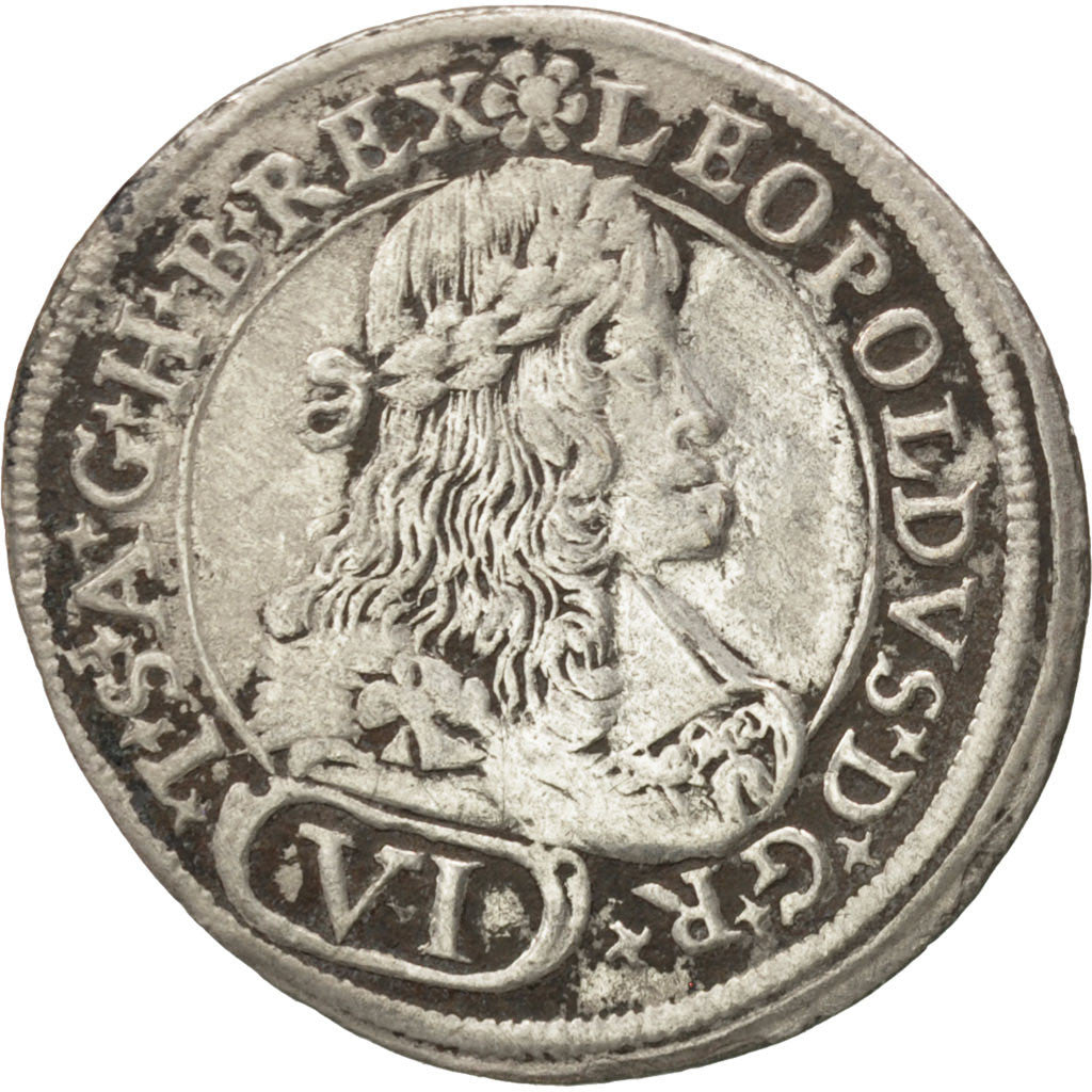 Coin, Austria, Leopold I, 6 Kreuzer, 1676, Graz, EF(40-45), Silver, KM:1288