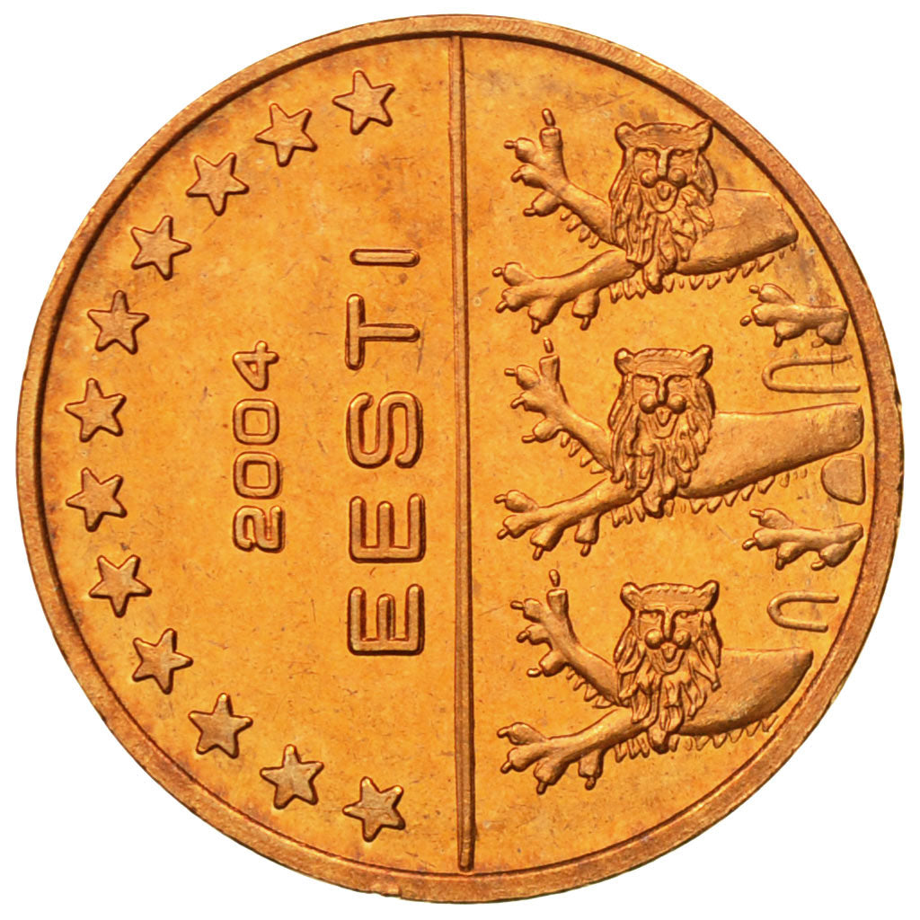 Estonia, Medal, Essai 2 cents, 2004, MS(63), Copper