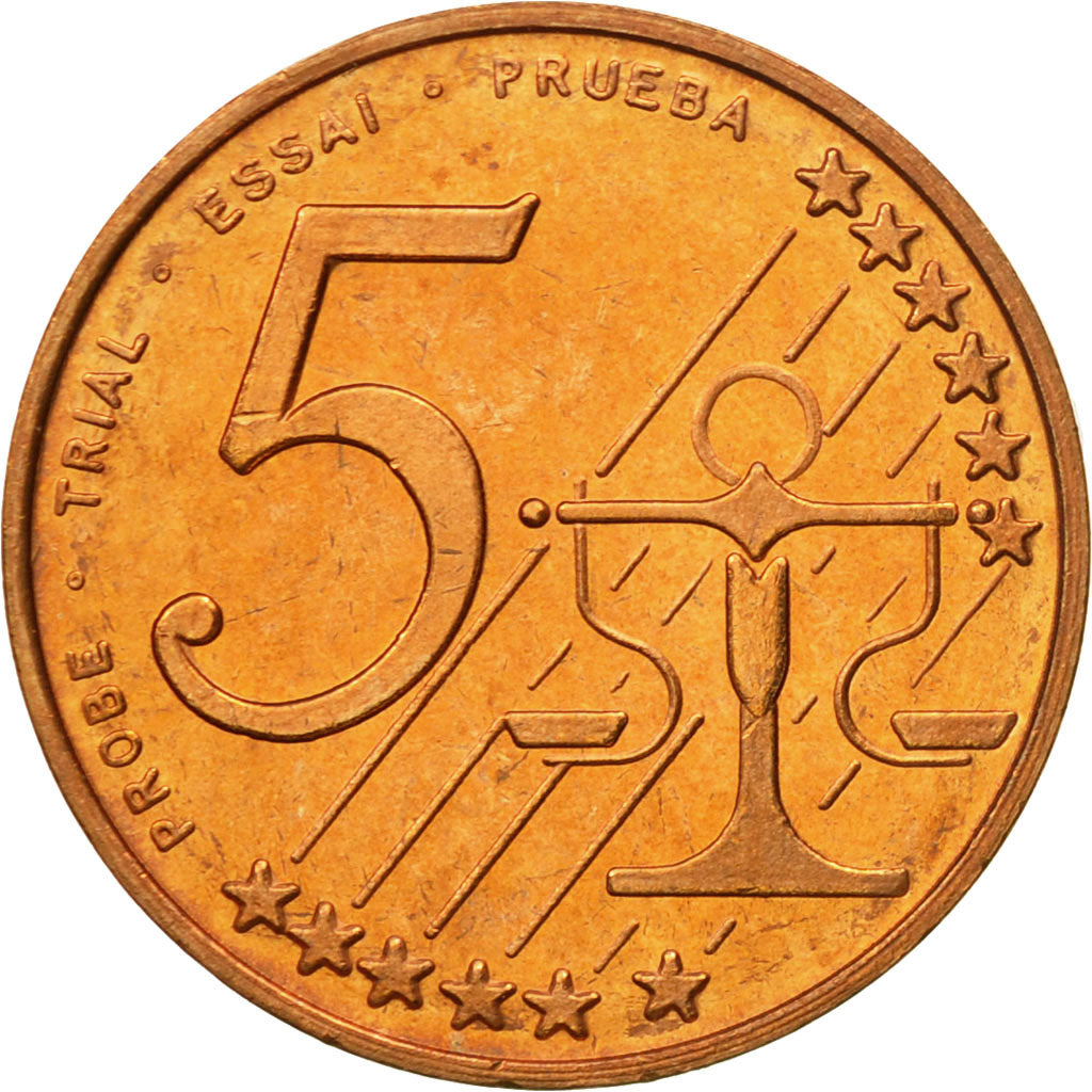 Estonia, Medal, Essai 5 cents, 2004, MS(63), Miedź