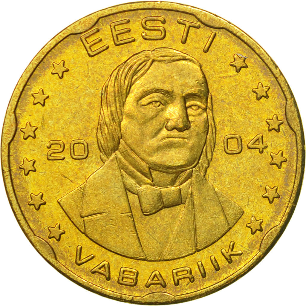 Estonia, Medal, Essai 20 cents, 2004, MS(63), Brass