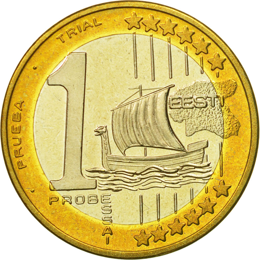 Estonia, Medal, Essai 1 euro, 2004, MS(63), Bi-Metallic