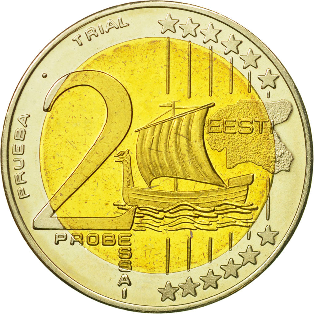 Estonia, Medal, Essai 2 euros, 2004, MS(63), Bi-Metallic
