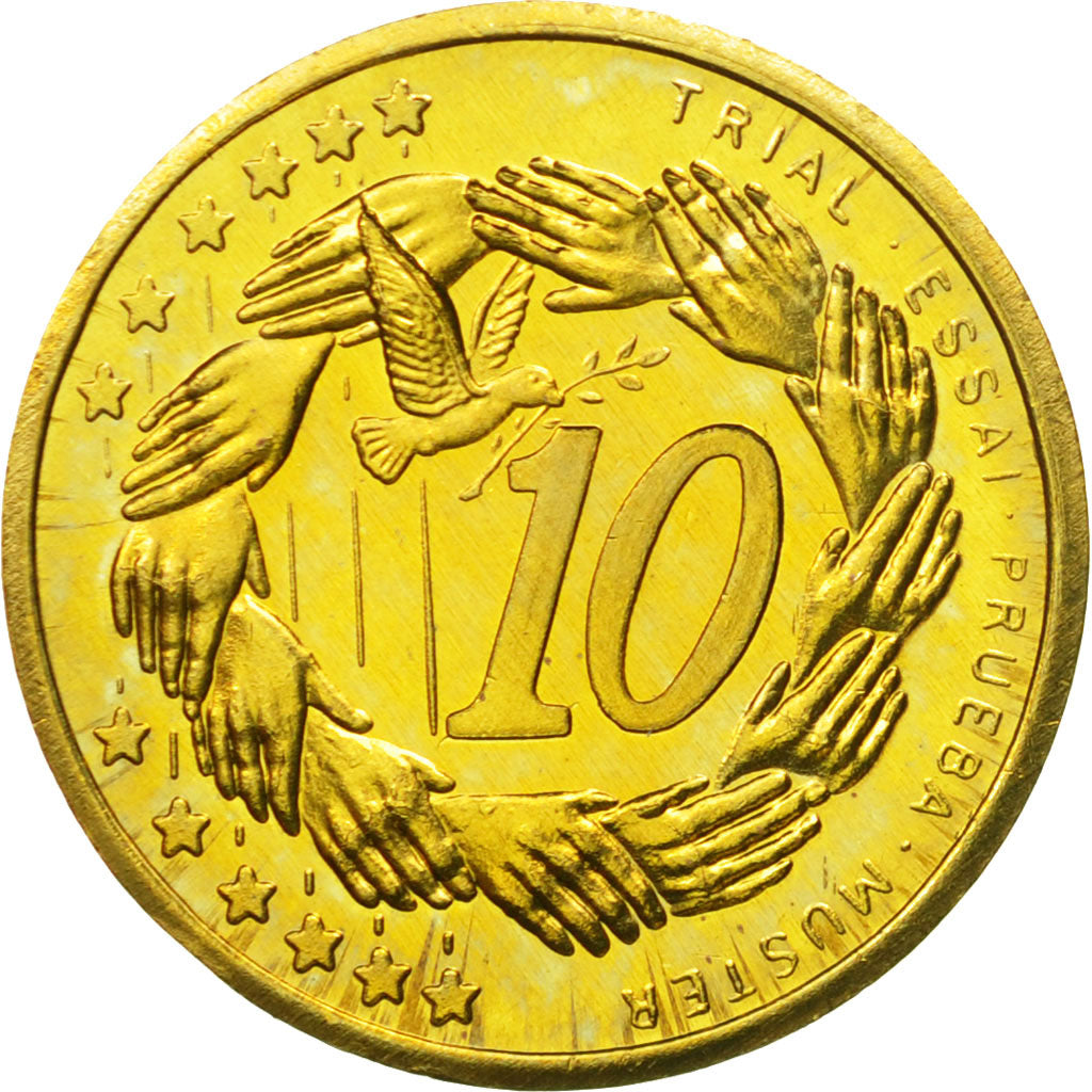 Lithuania, Medal, Essai 10 cents, 2004, MS(63), Brass