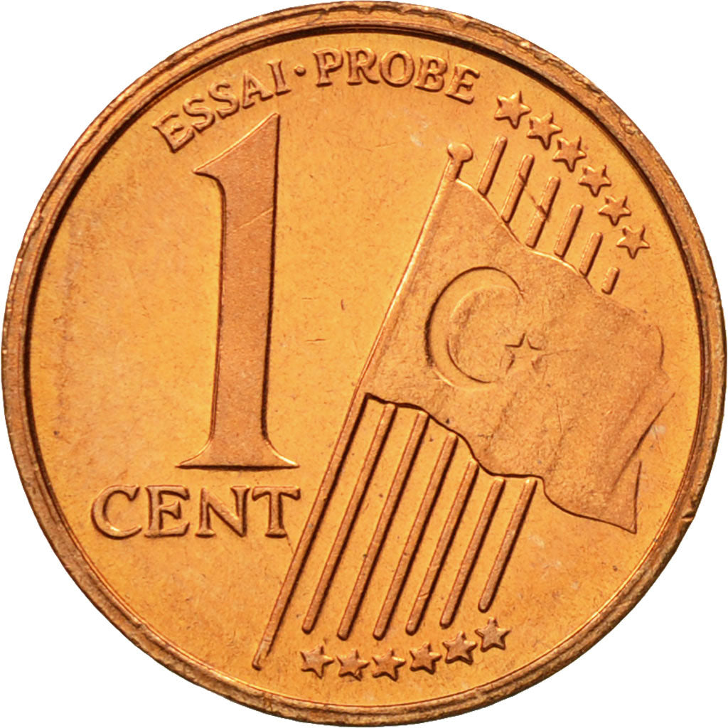 Turquía, Medal, Essai 1 cent, 2004, SC, Cobre