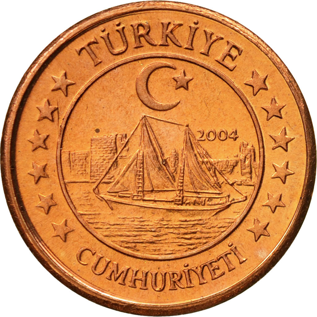 Turkey, Medal, Essai 2 cents, 2004, MS(63), Copper
