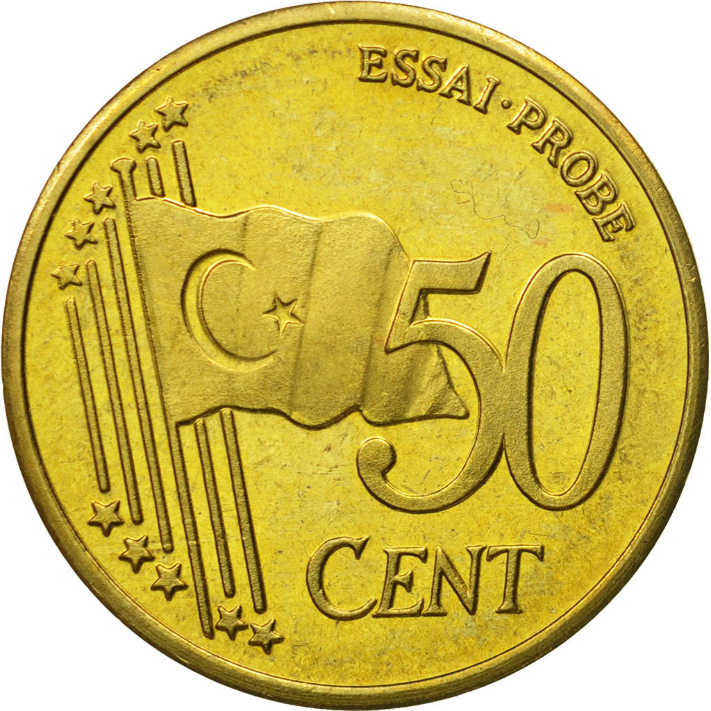 Turkey, Medal, Essai 50 cents, 2004, MS(63), Brass